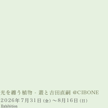 光を纏う植物 – 叢と吉田直嗣  @CIBONE